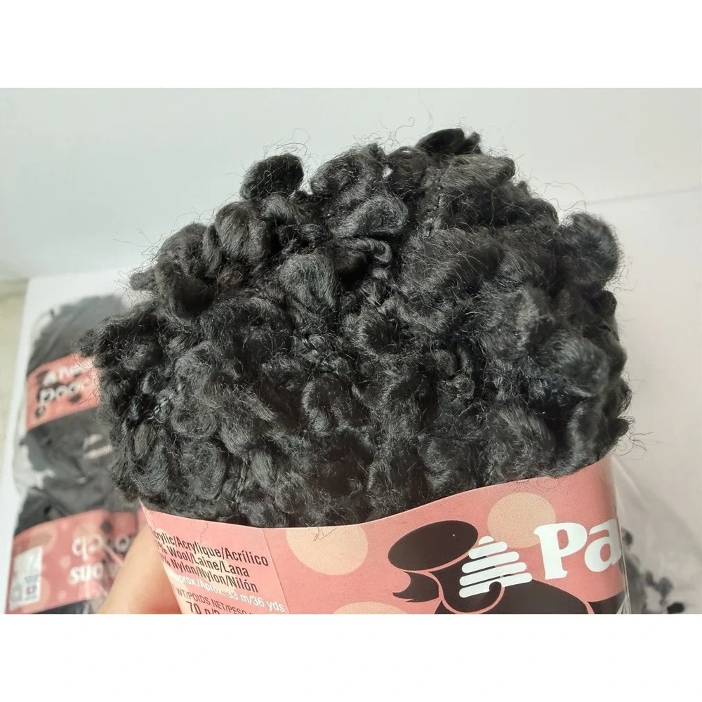 Patons Pooch Yarn Color Black Sheep Super Bulky 6 Acrylic Wool Nylon